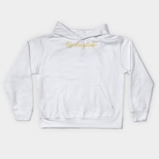 Riesling love in gold Kids Hoodie